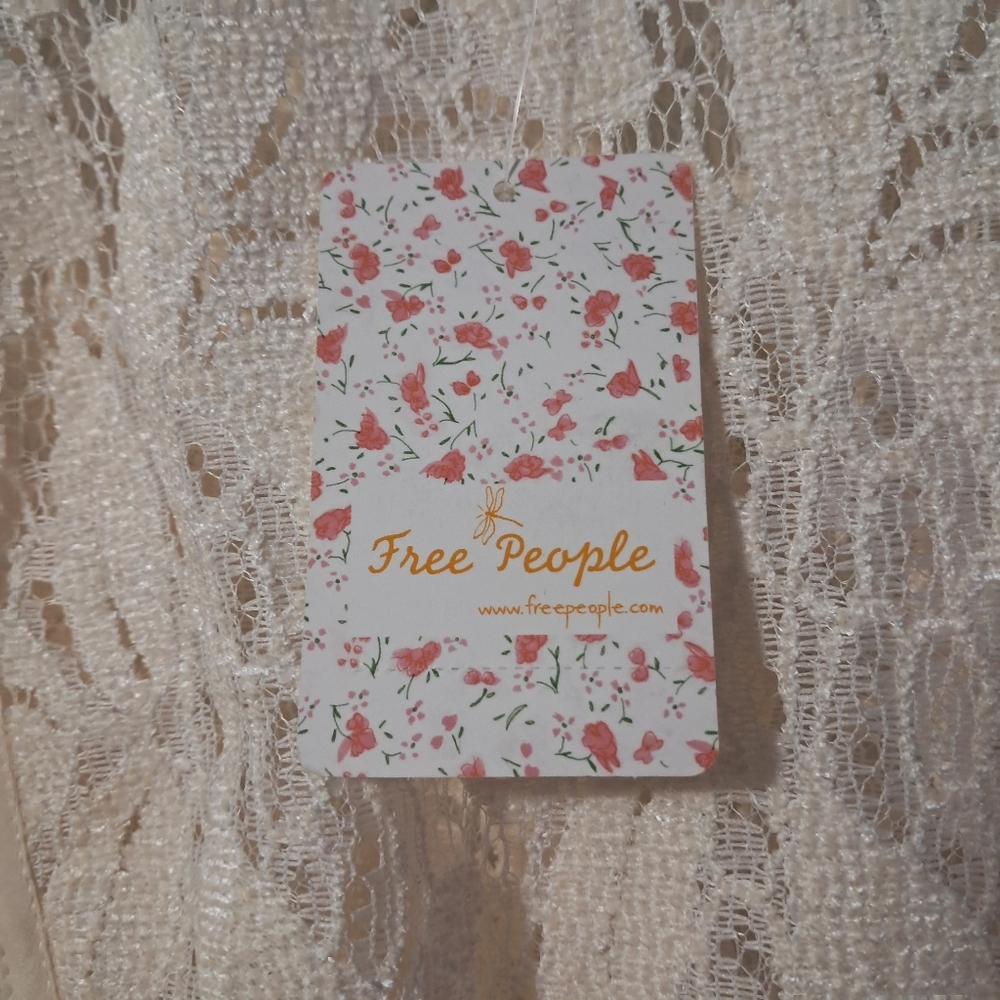 NWT Free People Ruby Lace Mini Dress Cream Ivory Cottagecore US Wmns Size Medium - Picture 10 of 10